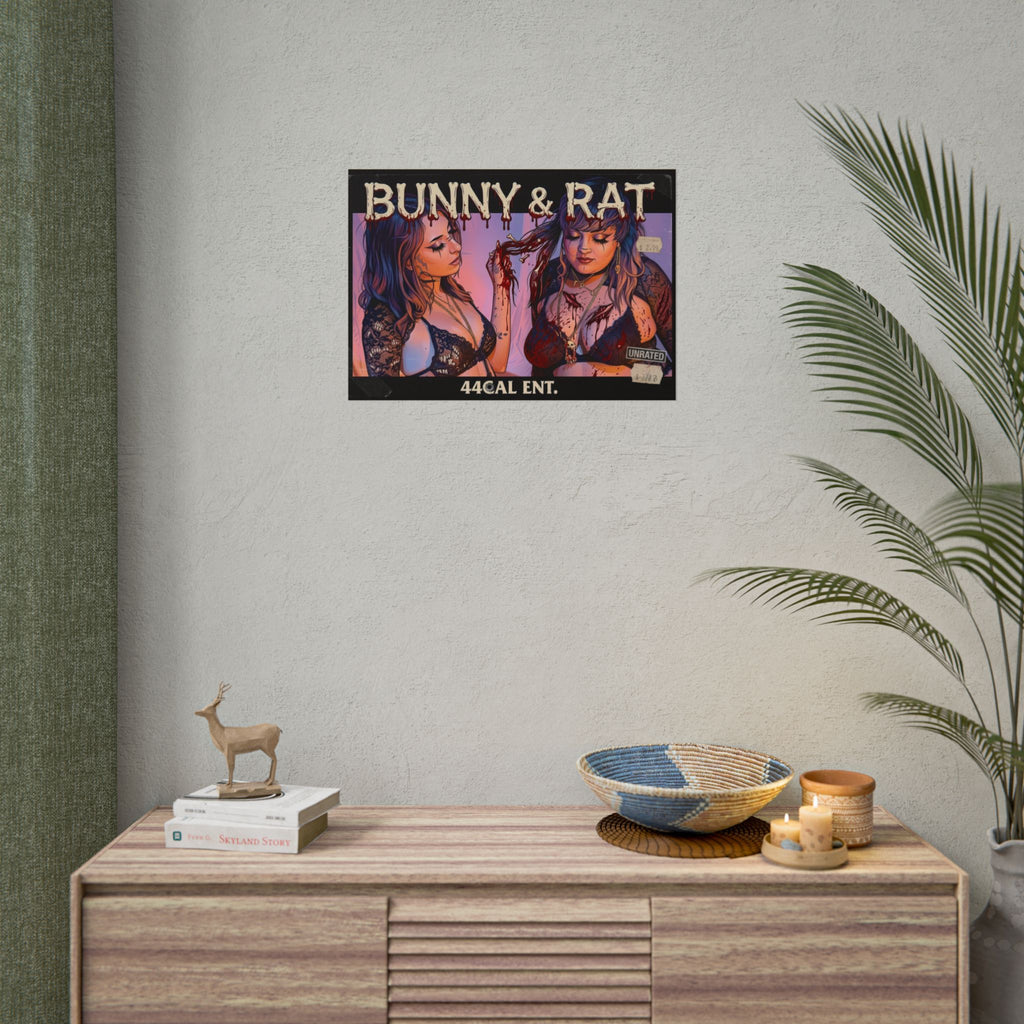 Rolled Poster — Bunny & Rat Horror Art Print