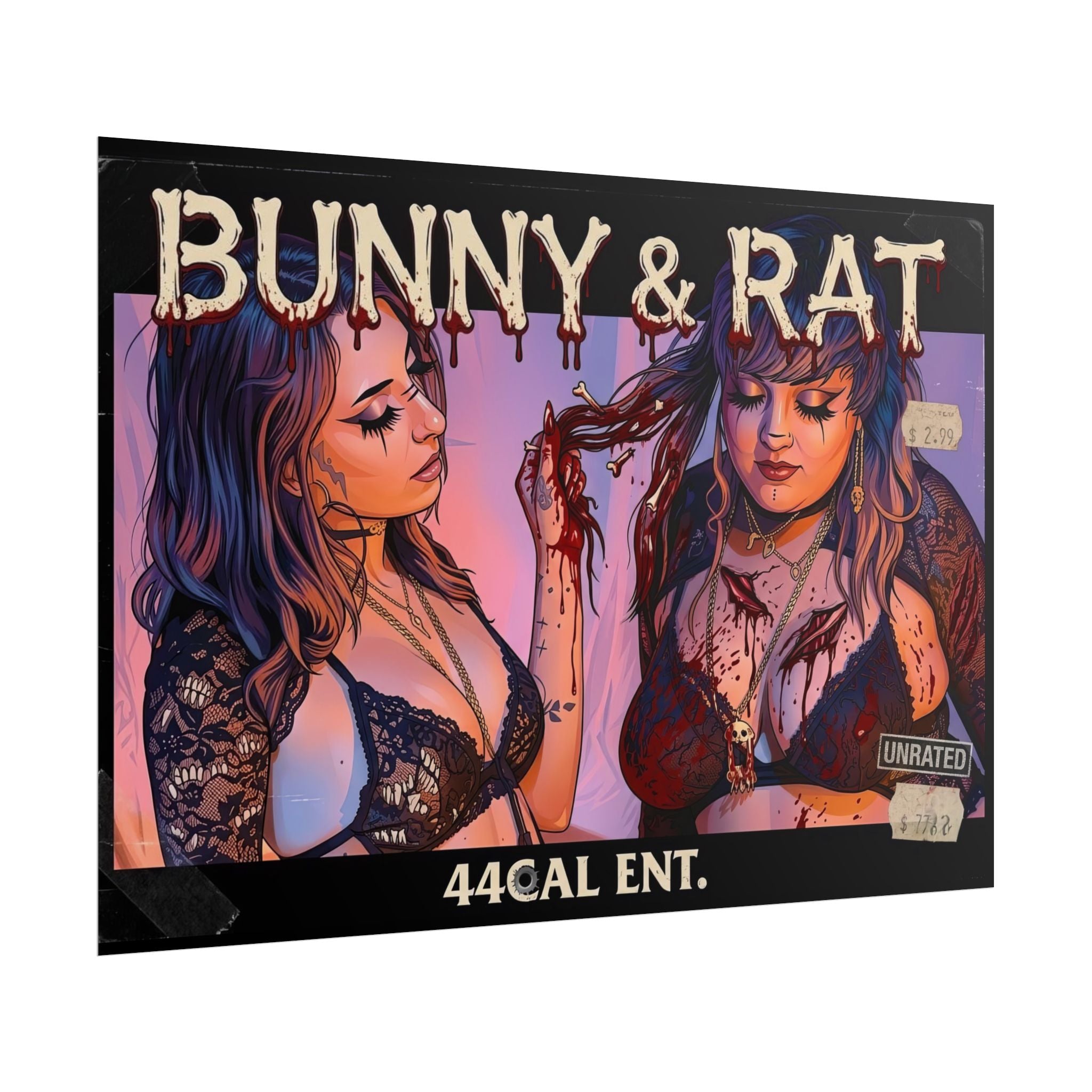 Rolled Poster — Bunny & Rat Horror Art Print