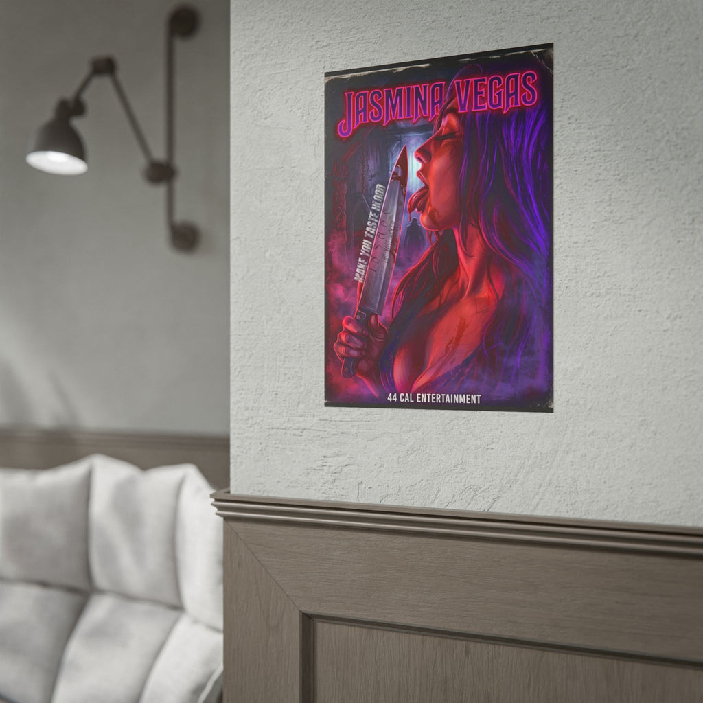 Rolled Poster — Jasmina Vegas Neon Horror Pinup (44 Cal Entertainment)