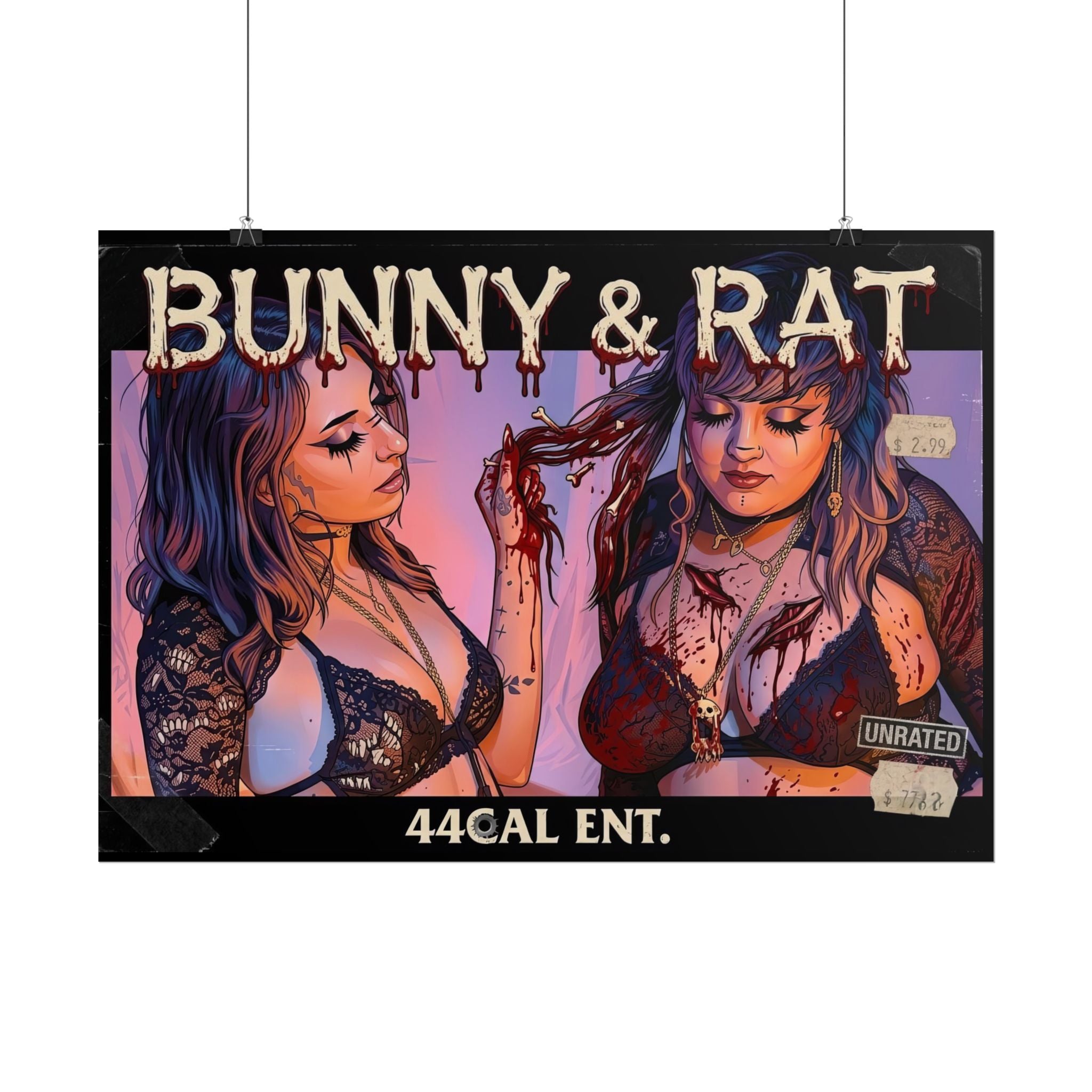 Rolled Poster — Bunny & Rat Horror Art Print